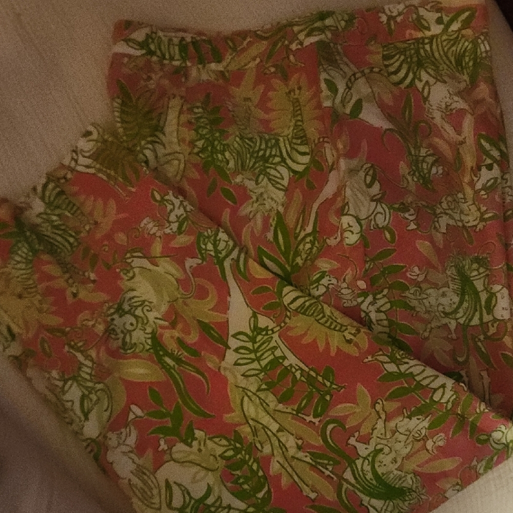 Lilly Pulitzer Pink and Green Capris